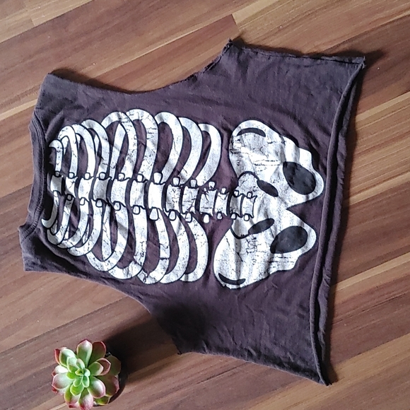 đź–¤Skeleton Crop Topđź–¤ - Picture 2 of 4